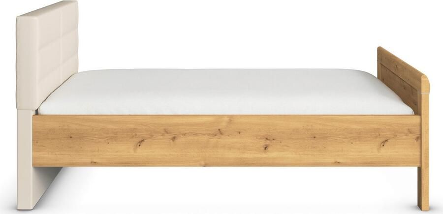 Rauch Bed Eenpersoons Stollenbed EVELYN in comfortabele hoogte met gestoffeerd hoofdeinde in elegante stijl made in germany - Foto 9