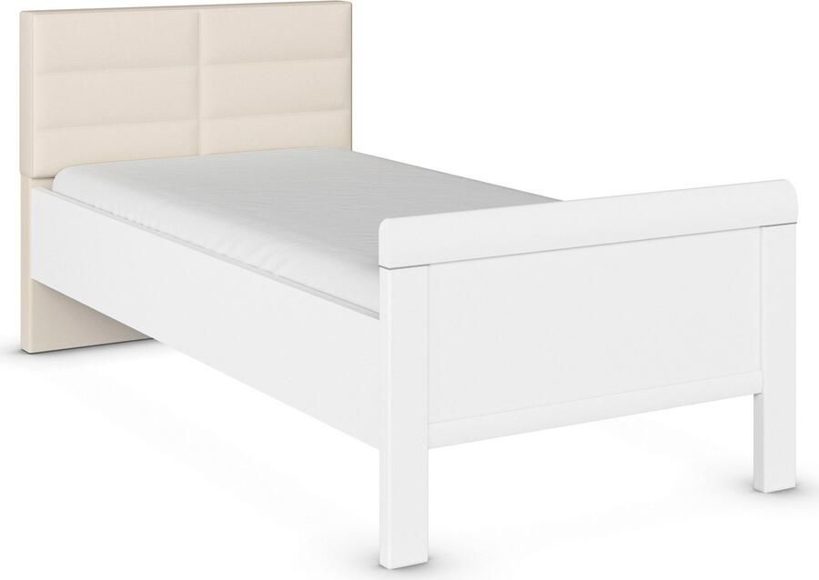 Rauch Bed Eenpersoons Stollenbed EVELYN in comfortabele hoogte met gestoffeerd hoofdeinde in elegante stijl made in germany - Foto 10