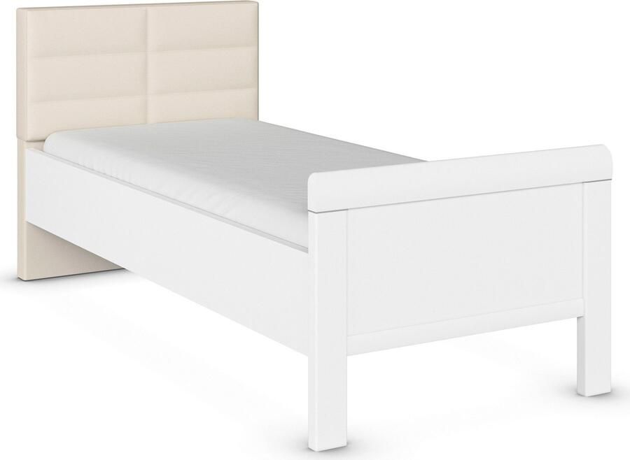 Rauch Bed Eenpersoons Stollenbed EVELYN in comfortabele hoogte met gestoffeerd hoofdeinde in elegante stijl made in germany - Foto 10