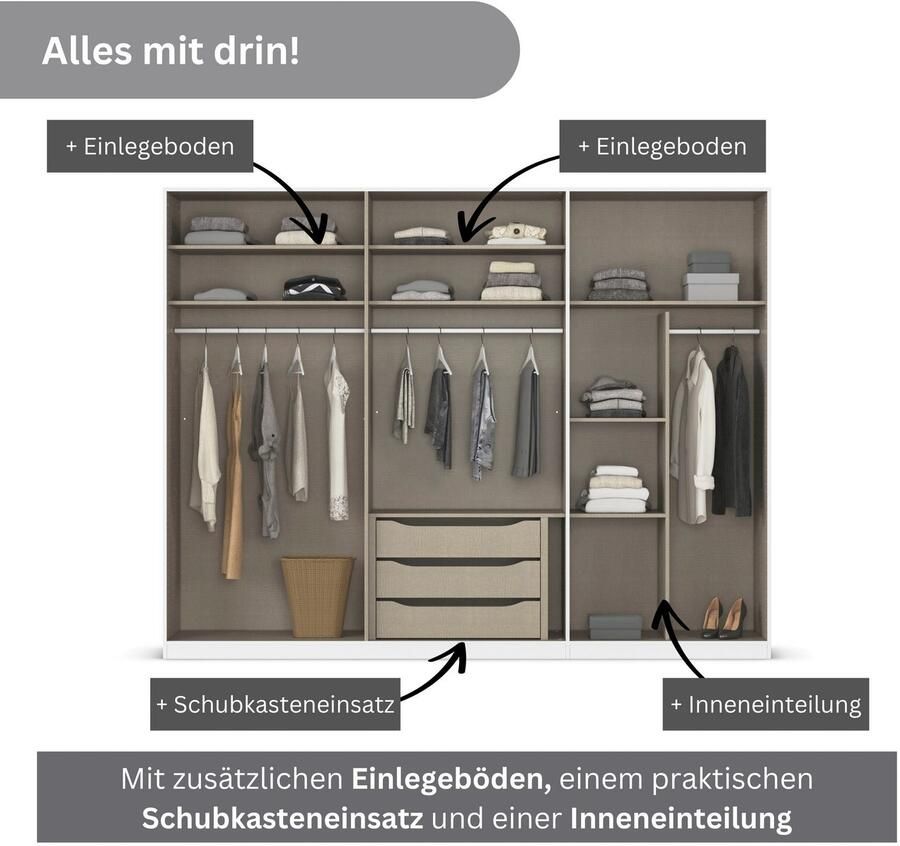 Rauch Draaideurkast Bellezza inclusief lade-inzet wasindeling en verdere accessoires - Foto 11