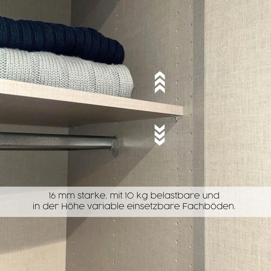Rauch Draaideurkast Bellezza inclusief lade-inzet wasindeling en verdere accessoires