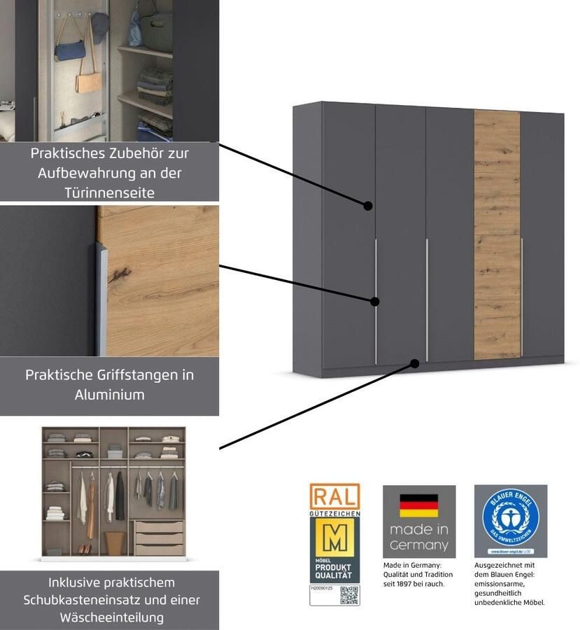 Rauch Draaideurkast Bellezza inclusief lade-inzet wasindeling en verdere accessoires - Foto 13