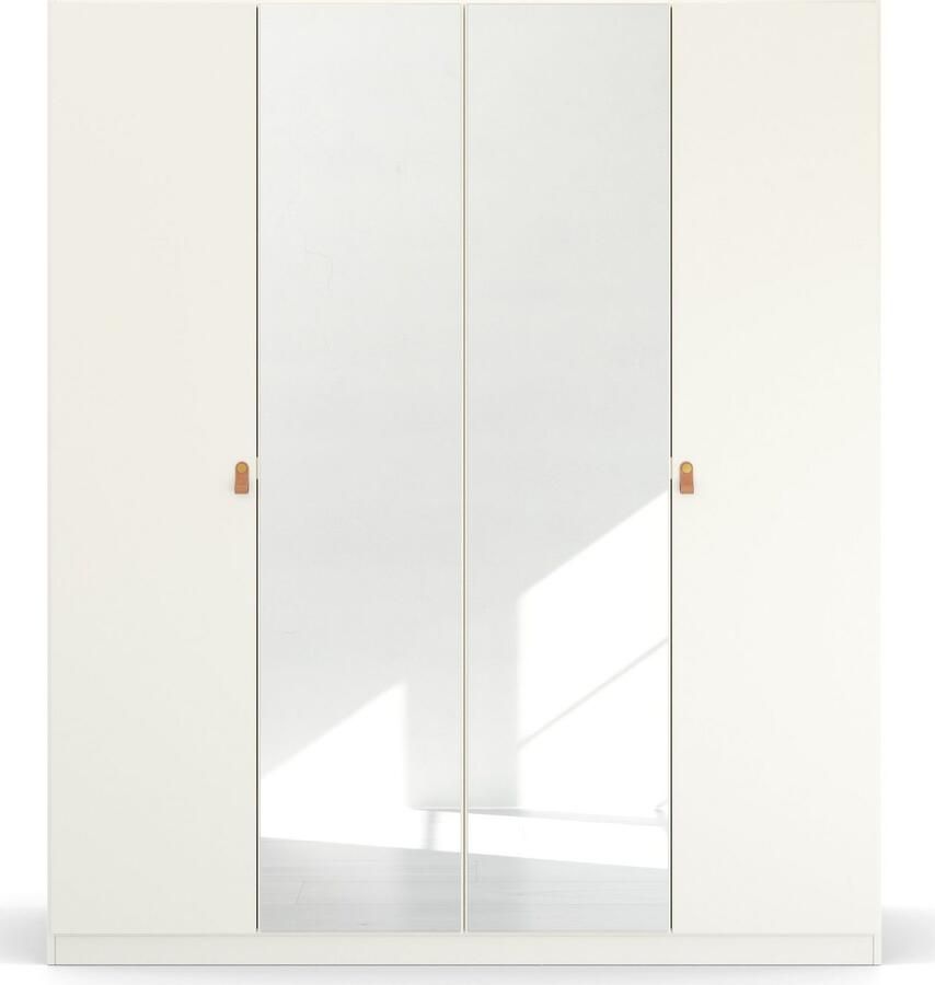 Rauch Draaideurkast Homey by Quadra Spin met greeplussen van zacht cognacbruin leer met spiegel - Foto 4