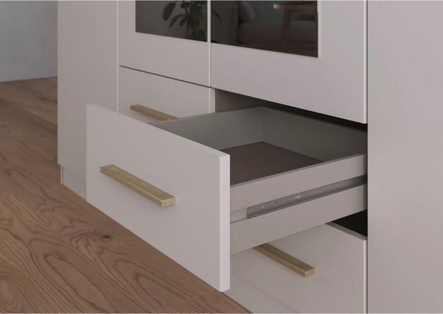 Rauch Draaideurkast Kledingkast garderobe KREFELD optioneel met spiegel met 3 greepvarianten incl. praktische lades made in germany - Foto 17