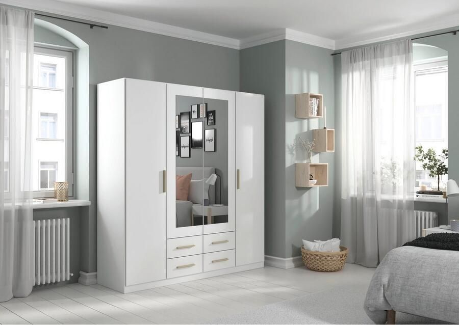 Rauch Draaideurkast Kledingkast garderobe KREFELD optioneel met spiegel met 3 greepvarianten incl. praktische lades made in germany - Foto 18