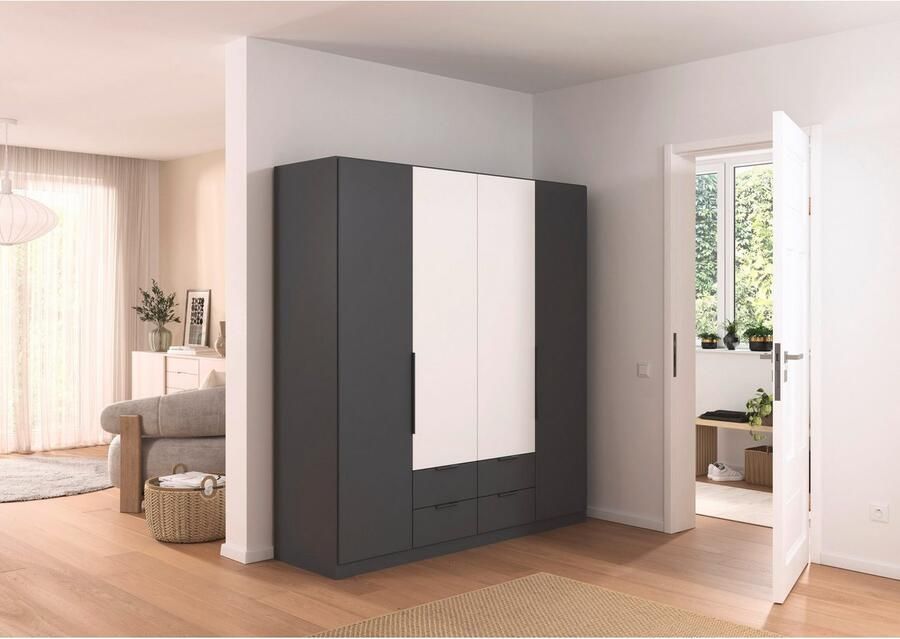 Rauch Draaideurkast Kledingkast garderobe KREFELD optioneel met spiegel met 3 greepvarianten incl. praktische lades made in germany - Foto 15