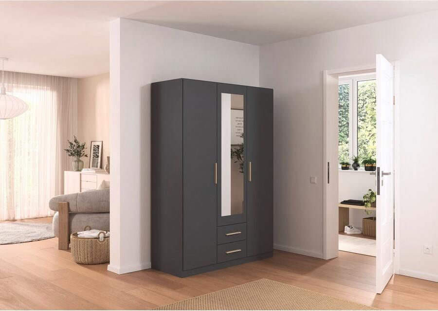 Rauch Draaideurkast Kledingkast garderobe KREFELD optioneel met spiegel met 3 greepvarianten incl. praktische lades made in germany - Foto 14