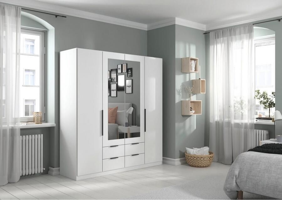 Rauch Draaideurkast Kledingkast garderobe KREFELD optioneel met spiegel met 3 greepvarianten incl. praktische lades made in germany - Foto 16