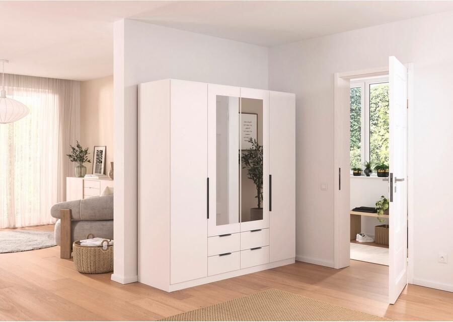 Rauch Draaideurkast Kledingkast garderobe KREFELD optioneel met spiegel met 3 greepvarianten incl. praktische lades made in germany - Foto 15