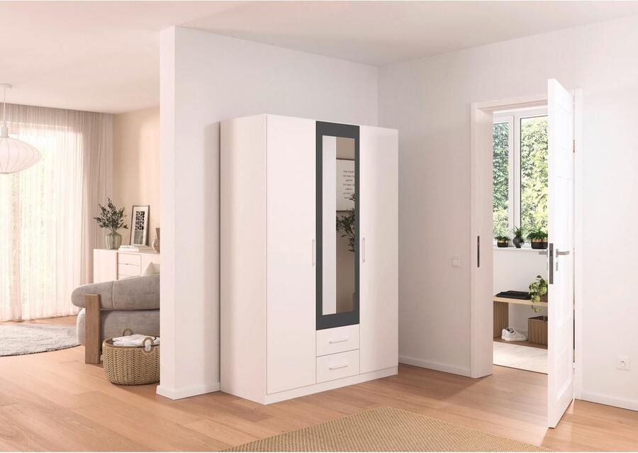 Rauch Draaideurkast Kledingkast garderobe KREFELD optioneel met spiegel met 3 greepvarianten incl. praktische lades made in germany - Foto 14