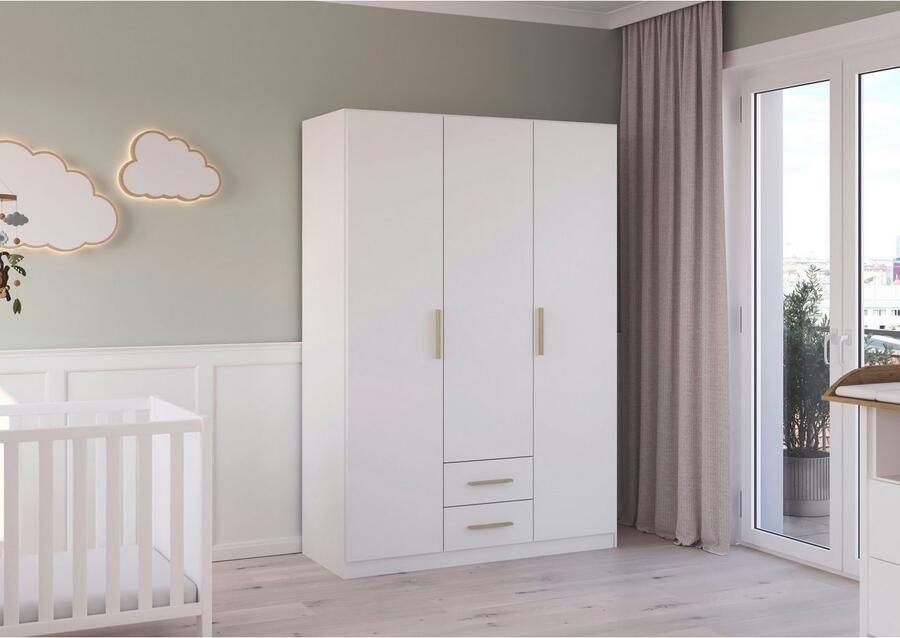 Rauch Draaideurkast Kledingkast garderobe KREFELD optioneel met spiegel met 3 greepvarianten incl. praktische lades made in germany - Foto 18