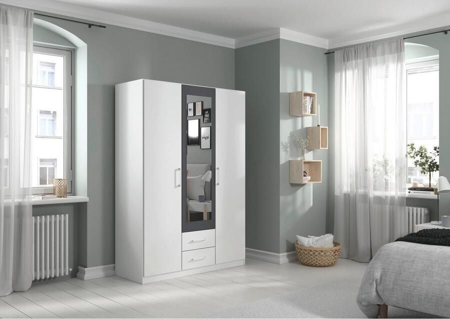 Rauch Draaideurkast Kledingkast garderobe KREFELD optioneel met spiegel met 3 greepvarianten incl. praktische lades made in germany - Foto 17