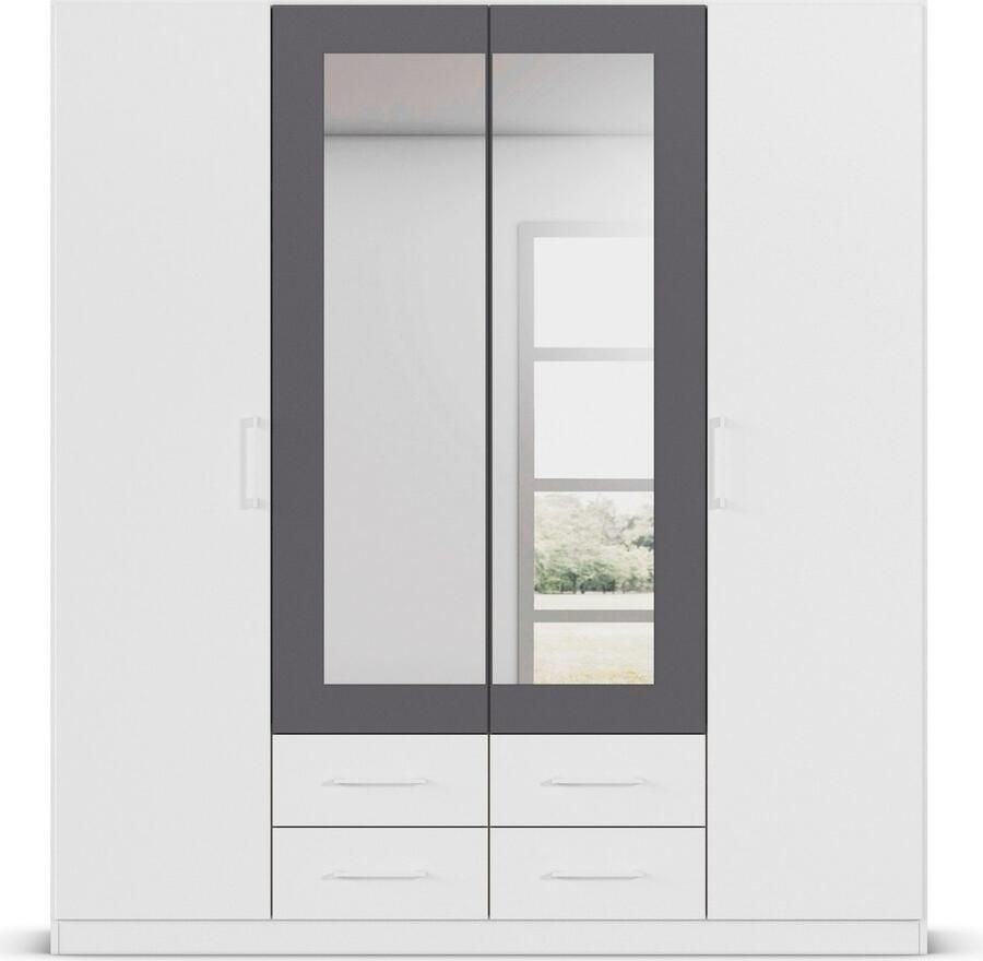Rauch Draaideurkast Kledingkast garderobe KREFELD optioneel met spiegel met 3 greepvarianten incl. praktische lades made in germany - Foto 12