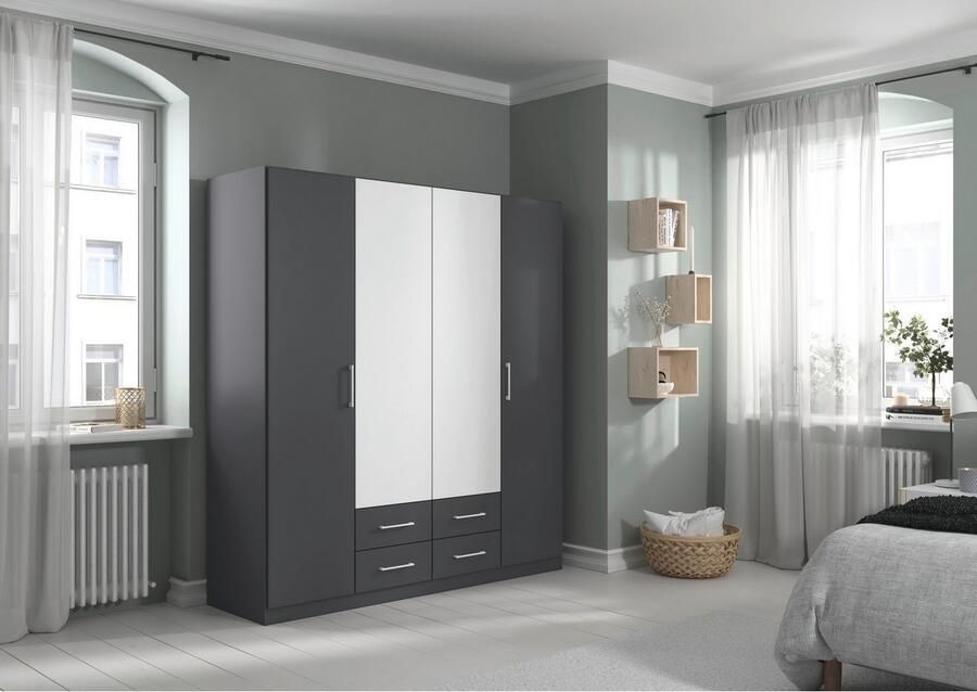 Rauch Draaideurkast Kledingkast garderobe KREFELD optioneel met spiegel met 3 greepvarianten incl. praktische lades made in germany - Foto 16