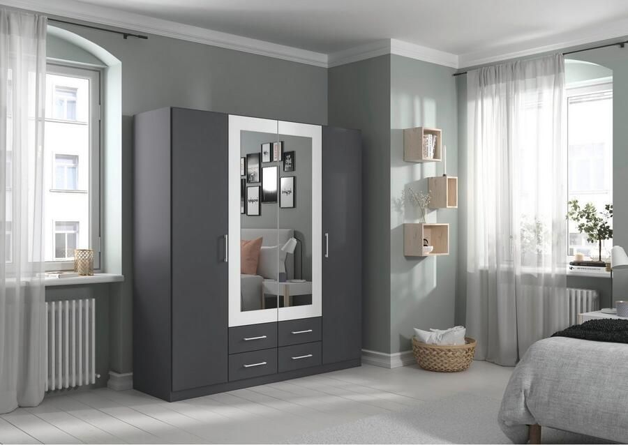 Rauch Draaideurkast Kledingkast garderobe KREFELD optioneel met spiegel met 3 greepvarianten incl. praktische lades made in germany - Foto 18