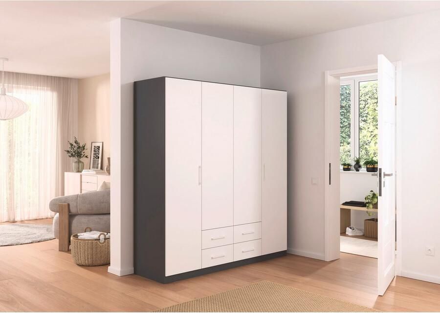 Rauch Draaideurkast Kledingkast garderobe KREFELD optioneel met spiegel met 3 greepvarianten incl. praktische lades made in germany - Foto 15