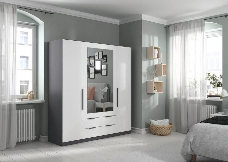 Rauch Draaideurkast Kledingkast garderobe KREFELD optioneel met spiegel met 3 greepvarianten incl. praktische lades made in germany - Foto 18