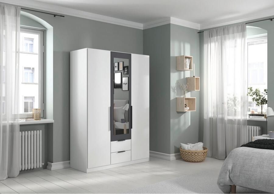 Rauch Draaideurkast Kledingkast garderobe KREFELD optioneel met spiegel met 3 greepvarianten incl. praktische lades made in germany - Foto 16