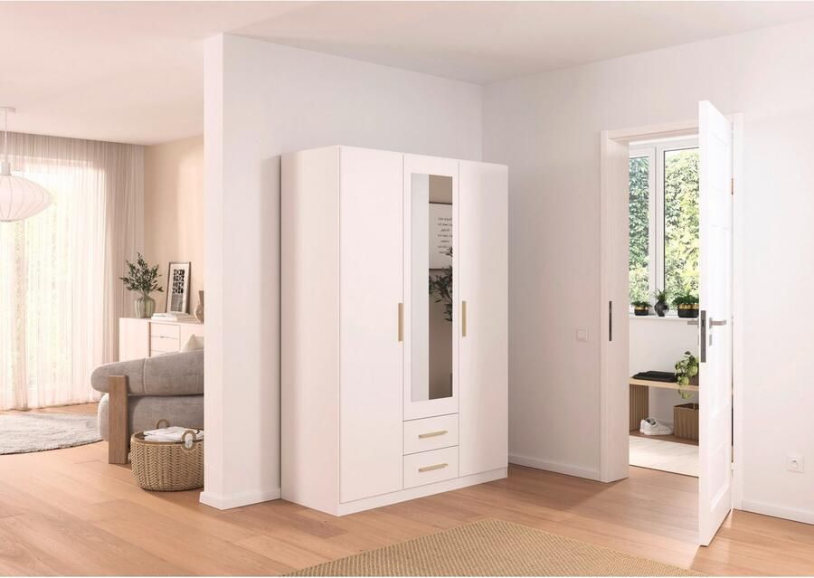 Rauch Draaideurkast Kledingkast garderobe KREFELD optioneel met spiegel met 3 greepvarianten incl. praktische lades made in germany - Foto 16