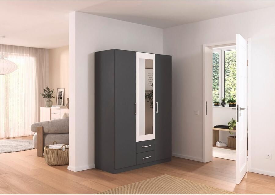 Rauch Draaideurkast Kledingkast garderobe KREFELD optioneel met spiegel met 3 greepvarianten incl. praktische lades made in germany - Foto 15