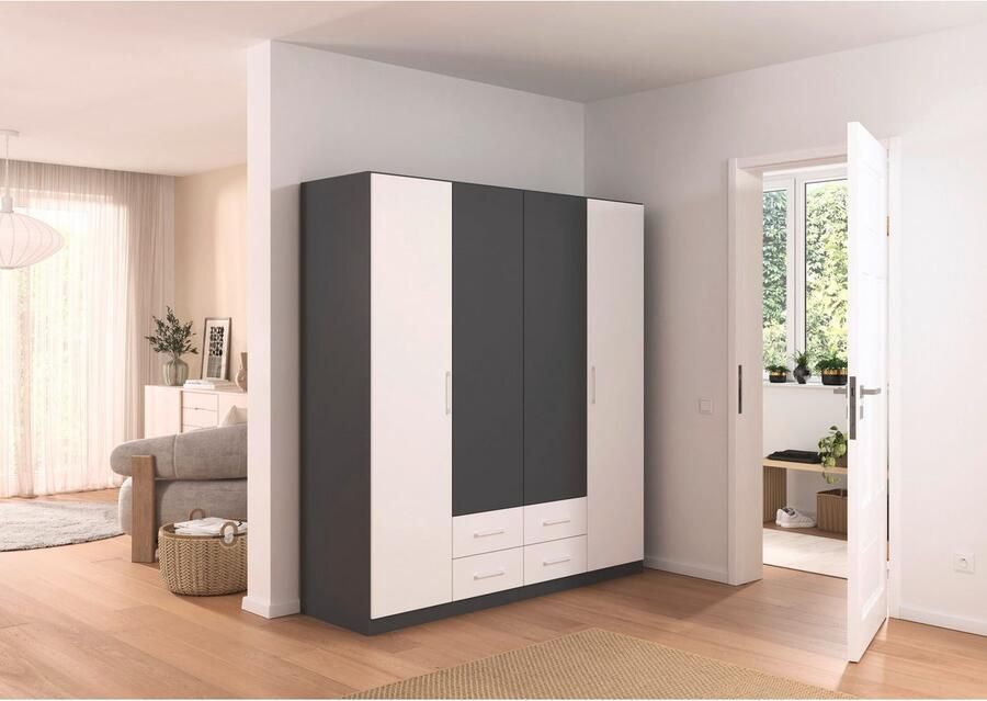 Rauch Draaideurkast Kledingkast garderobe KREFELD optioneel met spiegel met 3 greepvarianten incl. praktische lades made in germany - Foto 15