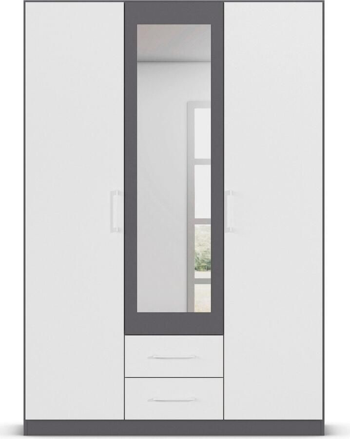Rauch Draaideurkast Kledingkast garderobe KREFELD optioneel met spiegel met 3 greepvarianten incl. praktische lades made in germany - Foto 13