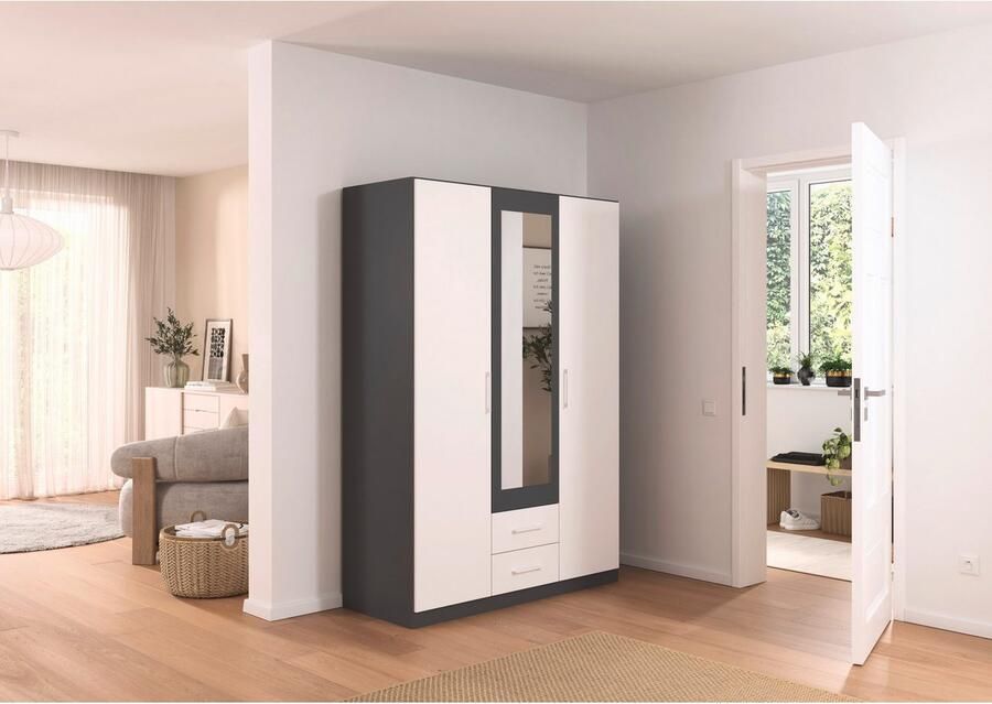 Rauch Draaideurkast Kledingkast garderobe KREFELD optioneel met spiegel met 3 greepvarianten incl. praktische lades made in germany - Foto 14