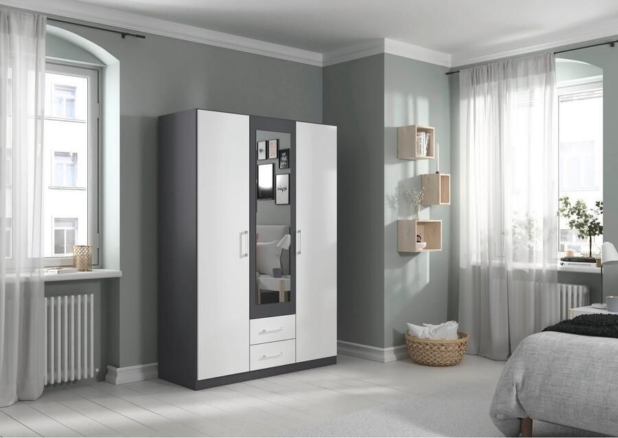 Rauch Draaideurkast Kledingkast garderobe KREFELD optioneel met spiegel met 3 greepvarianten incl. praktische lades made in germany - Foto 15