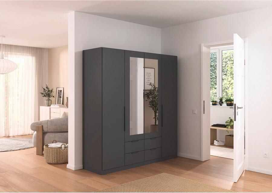 Rauch Draaideurkast Kledingkast garderobe KREFELD optioneel met spiegel met 3 greepvarianten incl. praktische lades made in germany - Foto 14