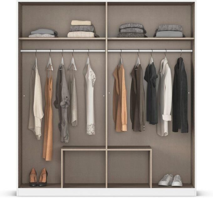 Rauch Draaideurkast Kledingkast garderobe KREFELD optioneel met spiegel met 3 greepvarianten incl. praktische lades made in germany - Foto 18