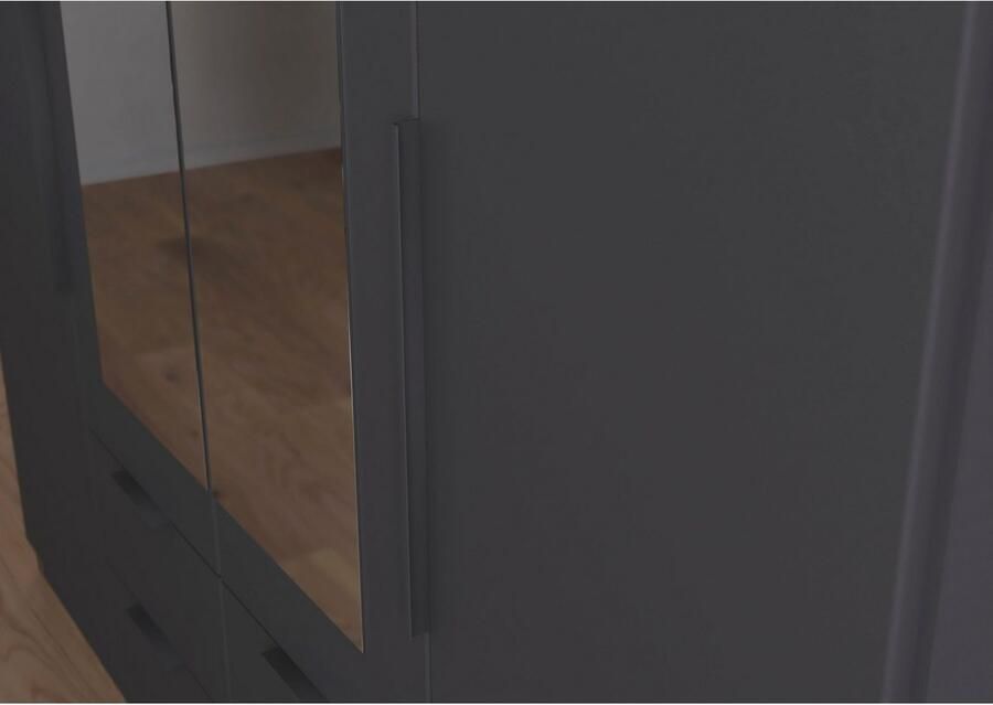 Rauch Draaideurkast Kledingkast garderobe KREFELD optioneel met spiegel met 3 greepvarianten incl. praktische lades made in germany - Foto 15