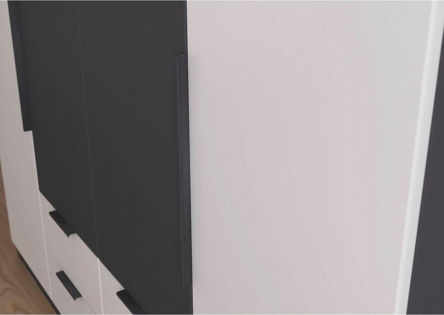 Rauch Draaideurkast Kledingkast garderobe KREFELD optioneel met spiegel met 3 greepvarianten incl. praktische lades made in germany - Foto 16