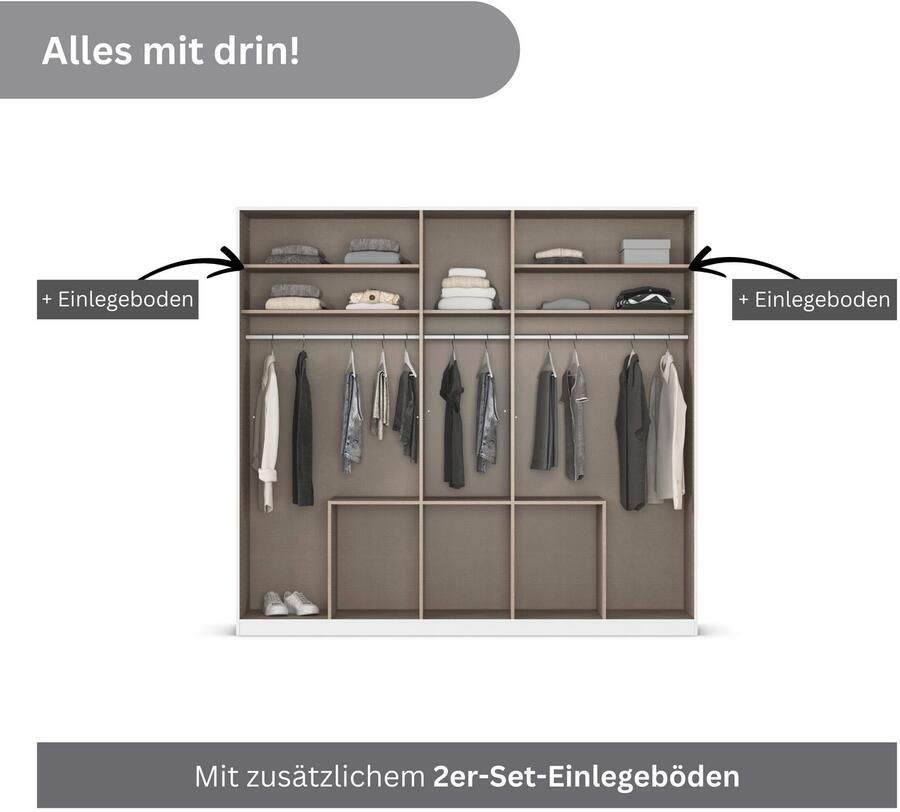 Rauch Draaideurkast Kledingkast kast garderobe AGORDO met decor- of hoogglansfront - Foto 13