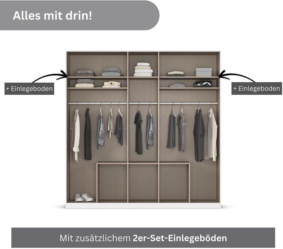 Rauch Draaideurkast Kledingkast kast garderobe AGORDO met decor- of hoogglansfront - Foto 14