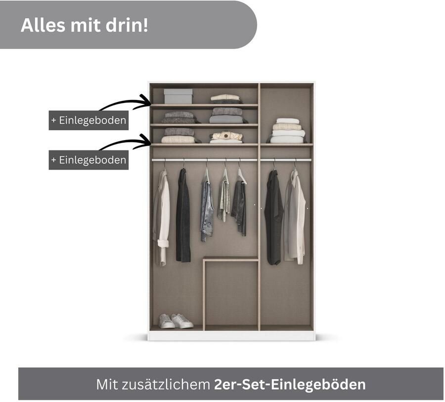 Rauch Draaideurkast Kledingkast kast garderobe AGORDO met decor- of hoogglansfront - Foto 12