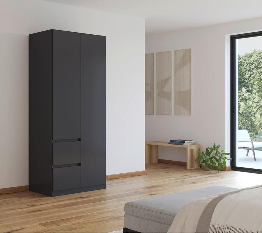 Rauch Draaideurkast Kledingkast kast garderobe garderobekast MAINZ greeploze front buitendeuren met push-to-open functie made in germany - Foto 13