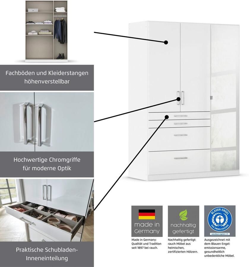 Rauch Draaideurkast Kledingkast kast garderobe garderobekast topseller HOMBURG - Foto 12