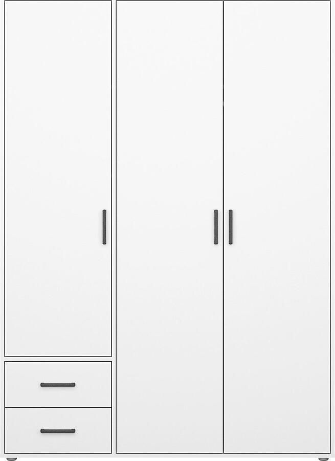 Rauch Draaideurkast Kledingkast kast garderobe linnenkast VOYAGER moderne grepen in grijs metallic met buitenlades made in germany - Foto 20