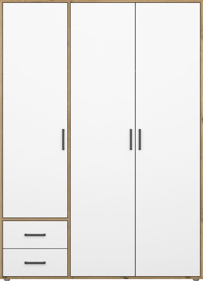 Rauch Draaideurkast Kledingkast kast garderobe linnenkast VOYAGER moderne grepen in grijs metallic met buitenlades made in germany - Foto 20