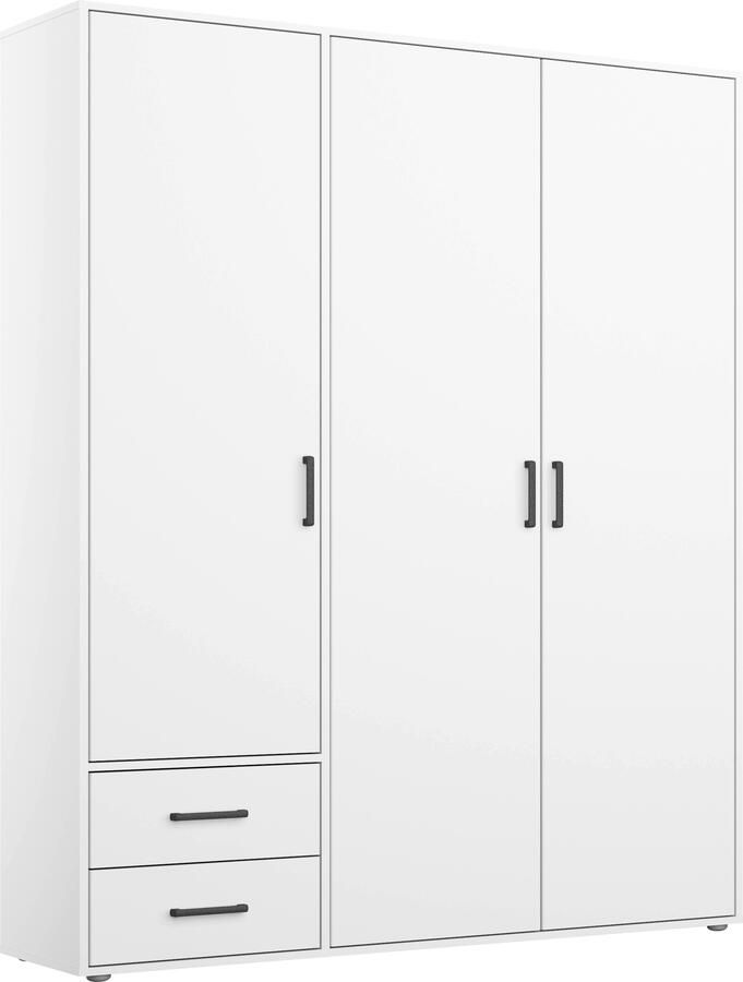 Rauch Draaideurkast Kledingkast kast garderobe linnenkast VOYAGER moderne grepen in grijs metallic met buitenlades made in germany - Foto 20