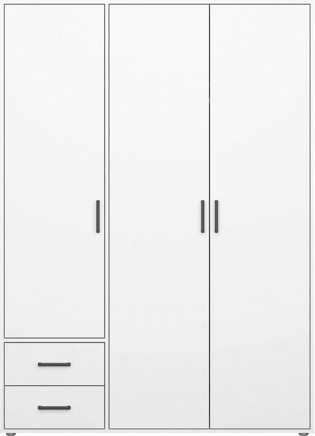 Rauch Draaideurkast Kledingkast kast garderobe linnenkast VOYAGER moderne grepen in grijs metallic met buitenlades made in germany - Foto 16