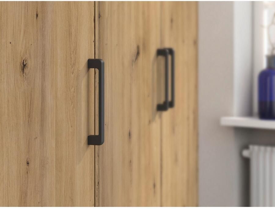 Rauch Draaideurkast Voyager met moderne grepen in grijs-metallic incl. laden en spiegel - Foto 13