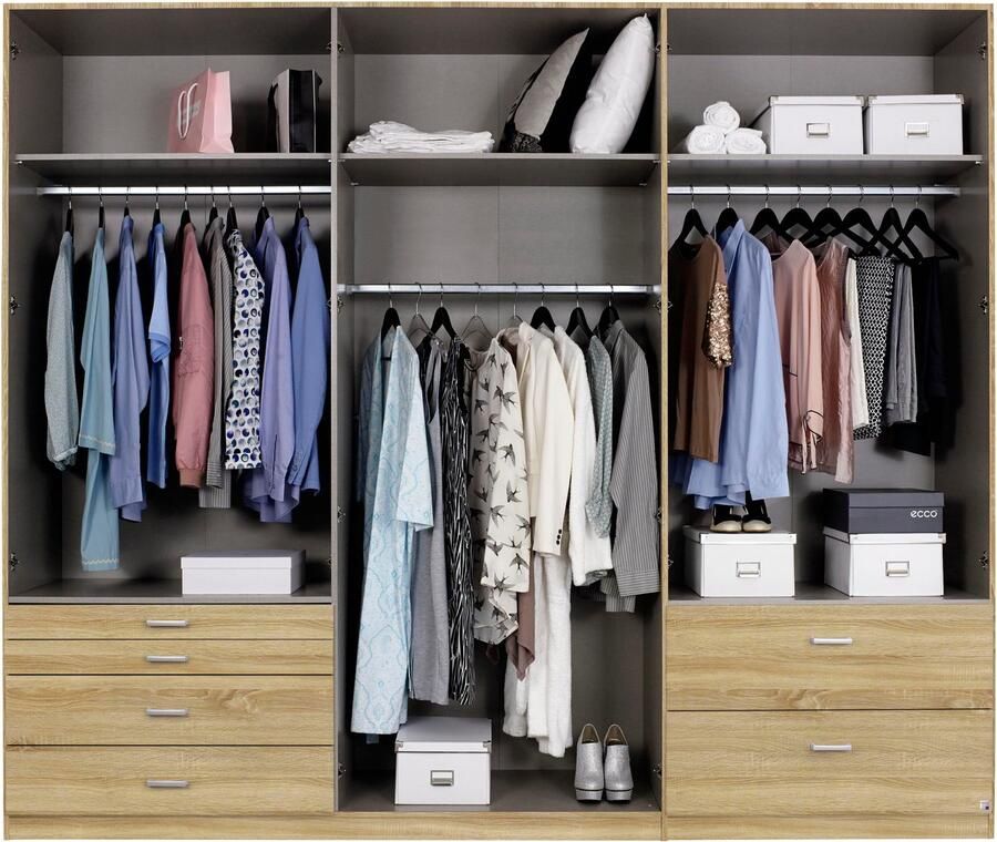 Rauch Kledingkast Kast Garderobe Linnenkast WILDBERG met 6 laden bovenste lade met houten indeling made in germany - Foto 14