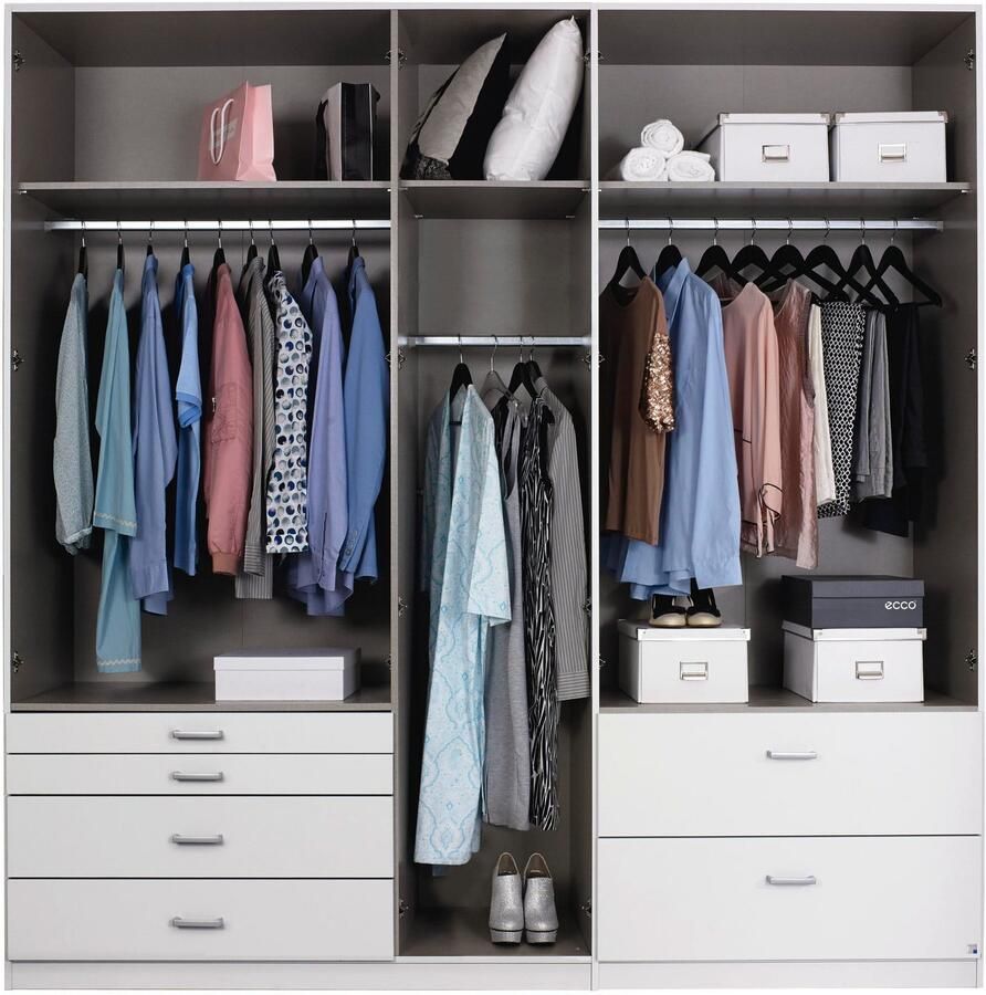 Rauch Kledingkast Kast Garderobe Linnenkast WILDBERG met 6 laden bovenste lade met houten indeling made in germany - Foto 8