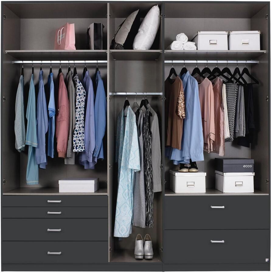 Rauch Kledingkast Kast Garderobe Linnenkast WILDBERG met 6 laden bovenste lade met houten indeling made in germany - Foto 9