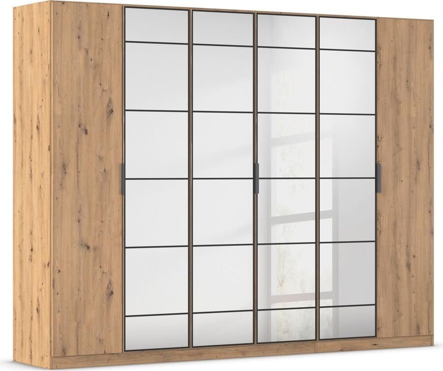Rauch Draaideurkast Kledingkast Kast Garderobe Slaapkamerkast ACERO Middeldeuren met spiegel in moderne loft-look MADE IN GERMANY - Foto 18