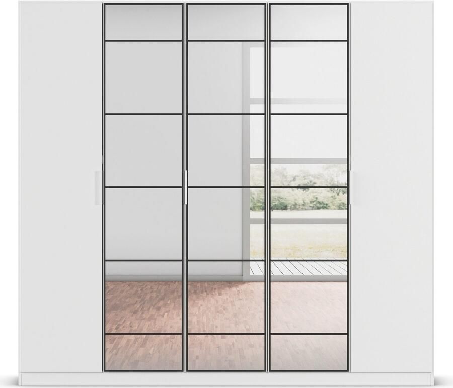 Rauch Draaideurkast Kledingkast Kast Garderobe Slaapkamerkast ACERO Middeldeuren met spiegel in moderne loft-look MADE IN GERMANY - Foto 13