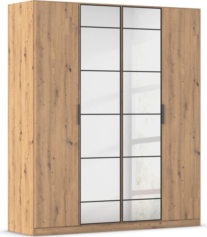 Rauch Draaideurkast Kledingkast Kast Garderobe Slaapkamerkast ACERO Middeldeuren met spiegel in moderne loft-look MADE IN GERMANY - Foto 18