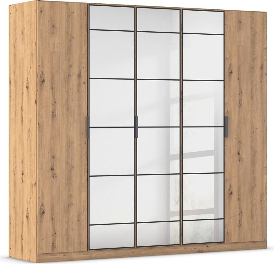 Rauch Draaideurkast Kledingkast Kast Garderobe Slaapkamerkast ACERO Middeldeuren met spiegel in moderne loft-look MADE IN GERMANY - Foto 18