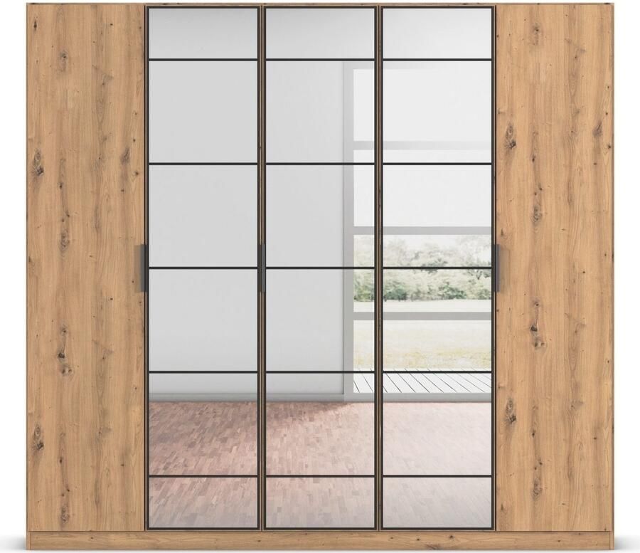 Rauch Draaideurkast Kledingkast Kast Garderobe Slaapkamerkast ACERO Middeldeuren met spiegel in moderne loft-look MADE IN GERMANY - Foto 13